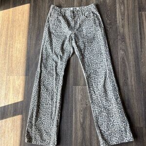 Stradivarius Leopard Print Jeans